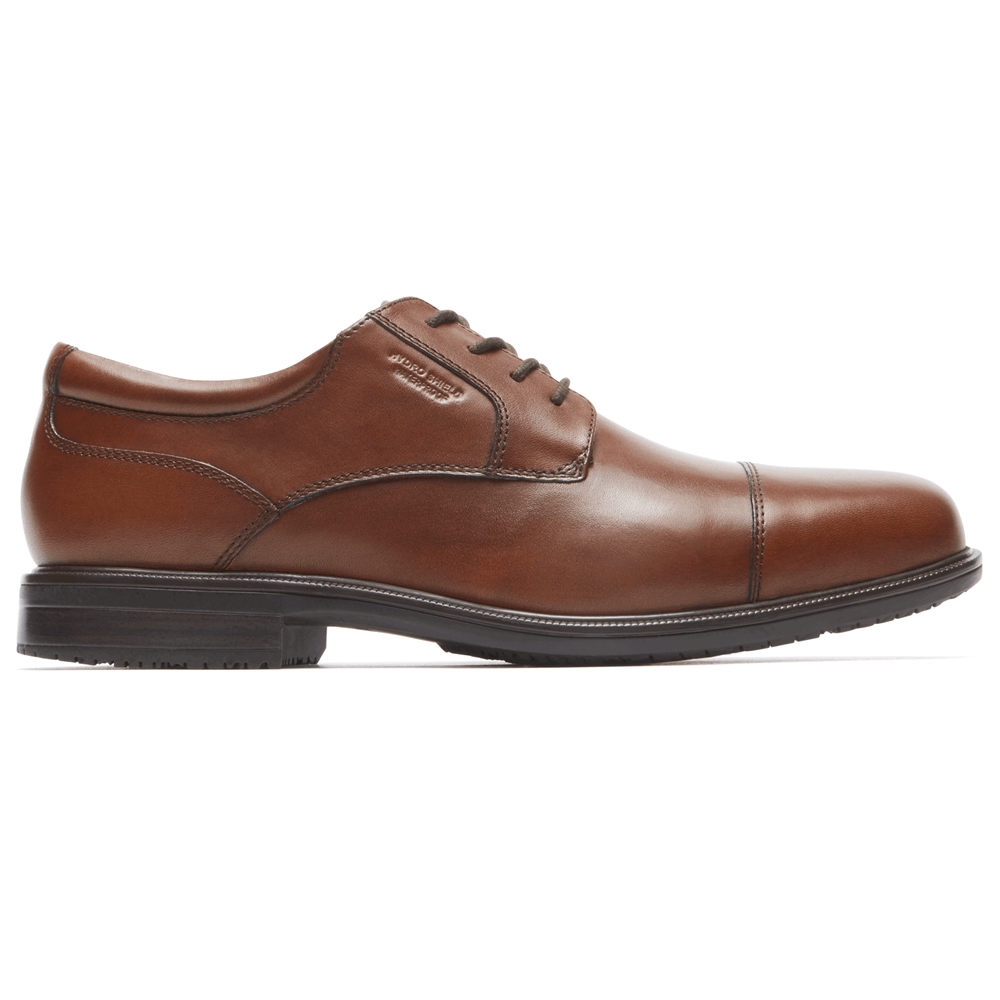 Rockport Singapore Mens Dress Shoes - Essential Details II Cap Toe Brown - SW5780694